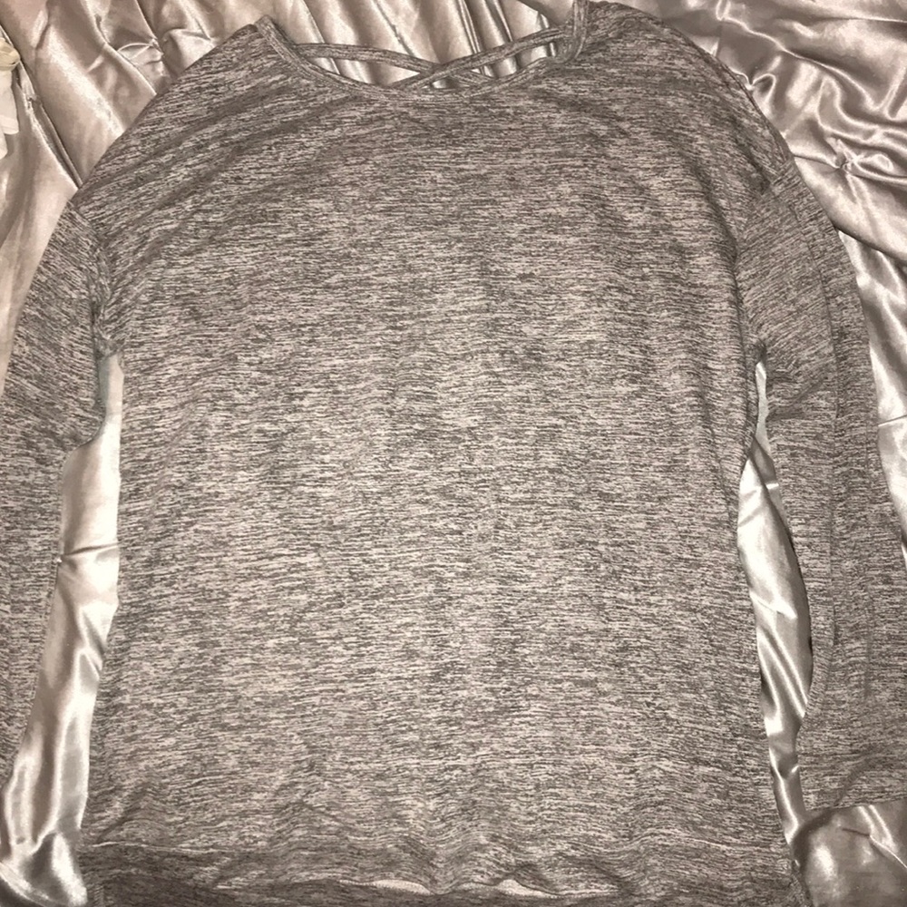 Grey wet seal long sleeve top